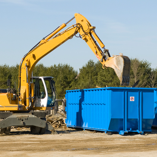 what size residential dumpster rentals are available in Plainfield